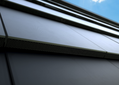 Modern Slate Dark Grey Solar Tile close-up