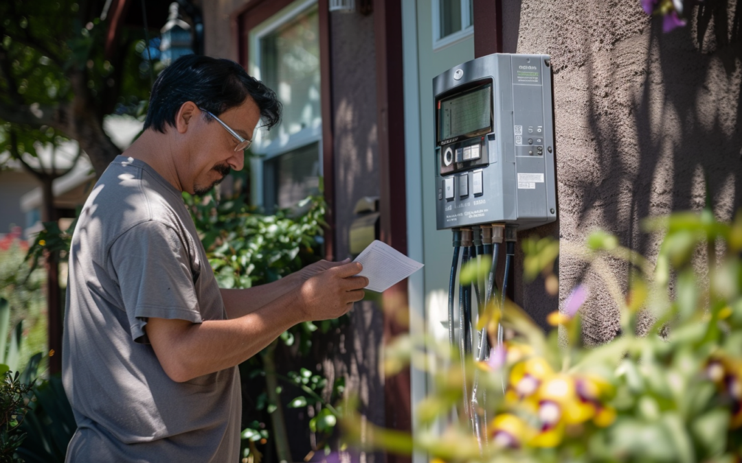 inspector checking electrical meter